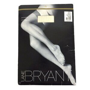 Lane Bryant Daysheer Plus Size D Pantyhose 3X Off White Invisible Reinforced Toe